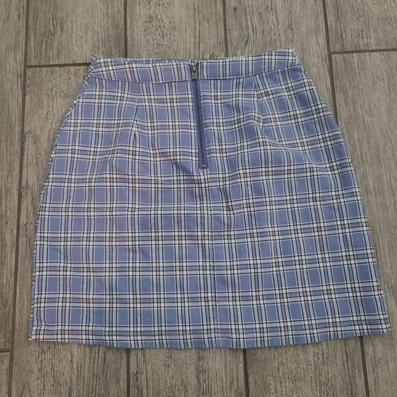 Hollister Ultra High-Rise Plaid Mini Skirt Blue White Size Women's XS - Picture 10 of 11